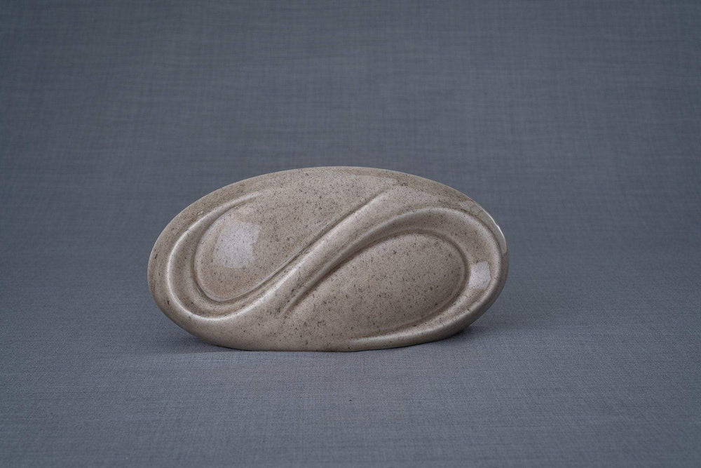 Eternity Cremation Keepsake for Ashes – Beige Grey | Small | Ceramic