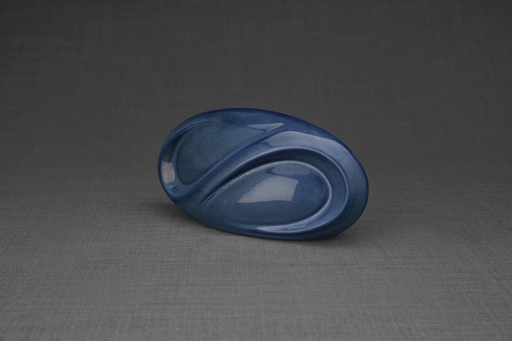 
                  
                    Pulvis Art Urns Keepsake Urn Eternity Handmade Cremation Keepsake Urn - Small | Blue Melange | Ceramic
                  
                