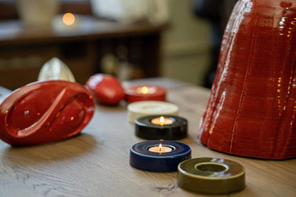 Eternity Handmade Cremation Keepsake Urn - Small Urn | Red | Ceramic - Pulvis Art Urns