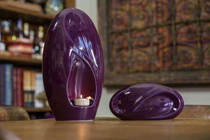 Eternity Handmade Cremation Keepsake Urn - Small | Violet | Ceramic - Pulvis Art Urns