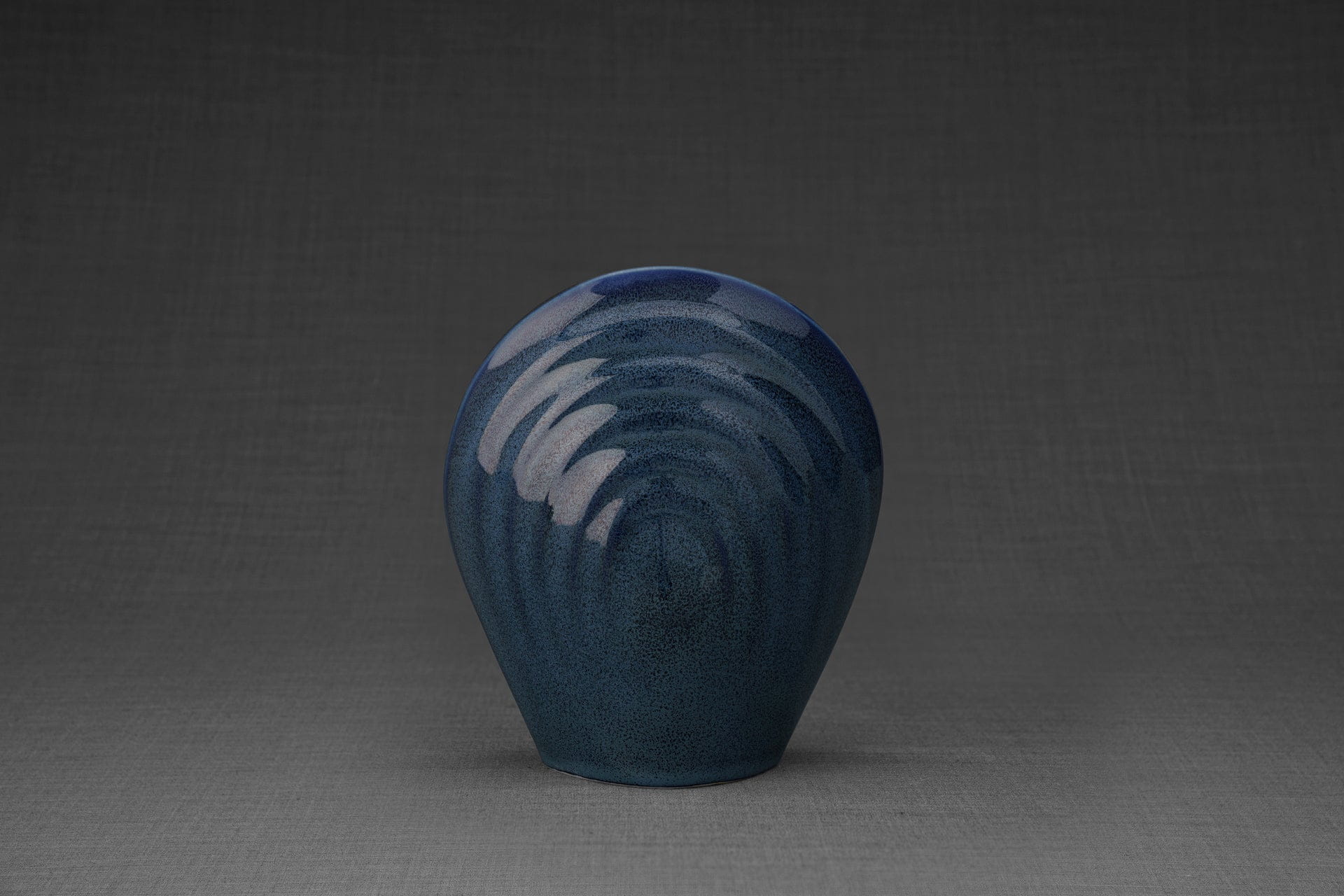 Handmade Cremation Keepsake Urn "Guardian" - Small | Blue Melange | Ceramic - Pulvis Art Urns