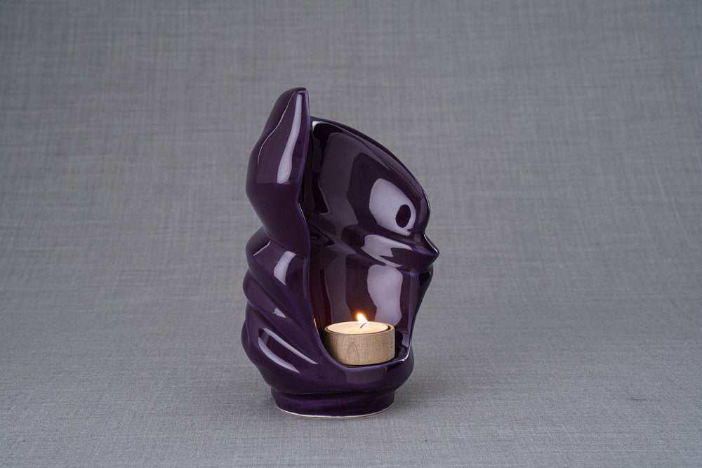 Pulvis Art Urns Keepsake Urn Handmade Cremation Keepsake Urn "Light" - Small | Violet | Ceramic