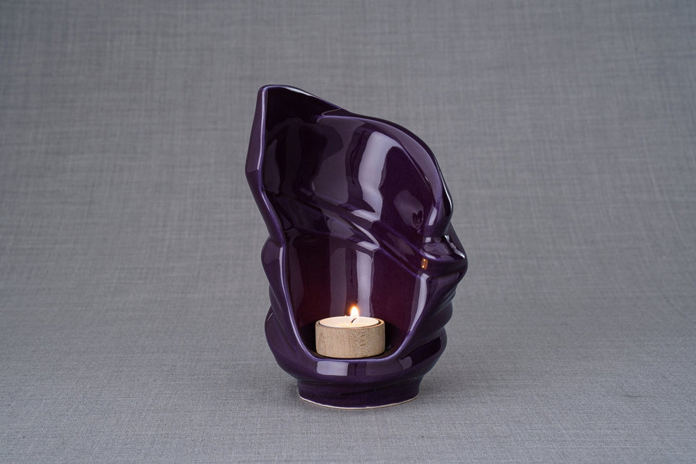 Pulvis Art Urns Keepsake Urn Handmade Cremation Keepsake Urn "Light" - Small | Violet | Ceramic