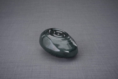 Handmade Cremation Keepsake Urn "Resonance" - Small Urn | Black Melange | Ceramic - Pulvis Art Urns