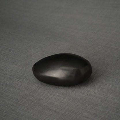 Handmade Cremation Keepsake Urn "Stone" - Small Urn | Dark Matte | Ceramic - Pulvis Art Urns