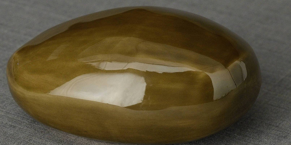 
                  
                    Stone Handmade Cremation Keepsake Urn for Ashes, color Oily Green-PulvisArtUrns-Pulvis Art Urns
                  
                