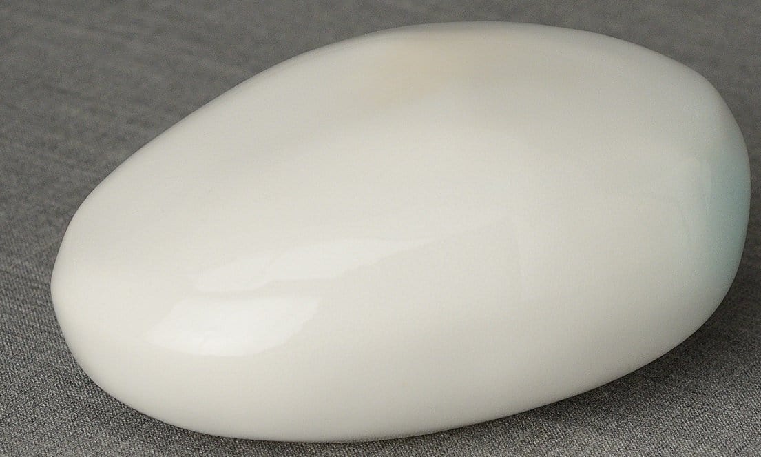 Handmade Cremation Keepsake Urn "Stone" - Small Urn | White | Ceramic - Pulvis Art Urns