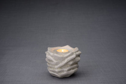 Candleholder Keepsake Urn For Ashes | Craquelure | Ceramic Memorial - Pulvis Art Urns