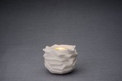 Candleholder Keepsake Urn For Ashes | Unglazed | Ceramic Keepsake - Pulvis Art Urns