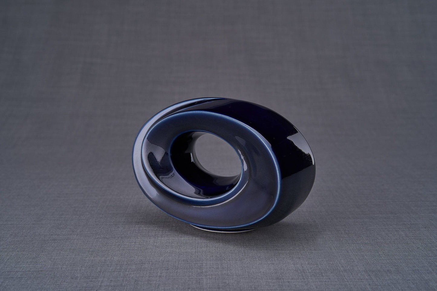 Handmade Cremation Keepsake Urn "The Passage" - Small | Cobalt Metallic | Ceramic