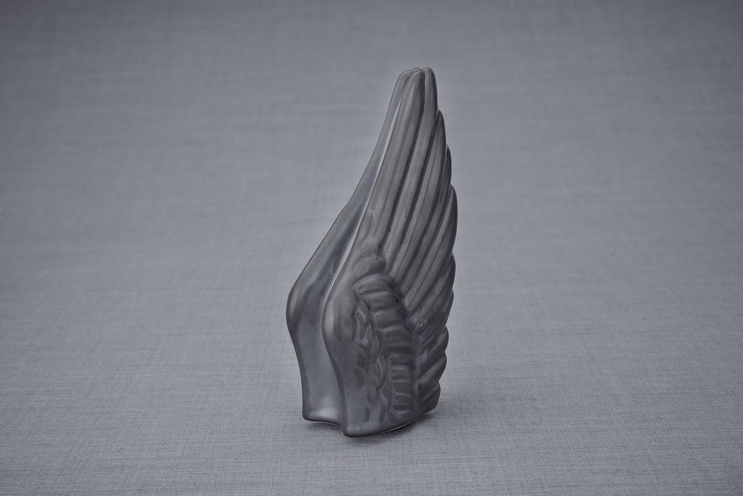 Pulvis Art Urns Keepsake Urn Handmade Cremation Keepsake Urn "Wings" - Small | Dark Matte | Ceramic