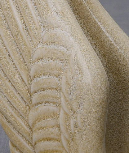 Handmade Cremation Keepsake Urn "Wings" - Small | Light Sand Melange | Ceramic - Pulvis Art Urns