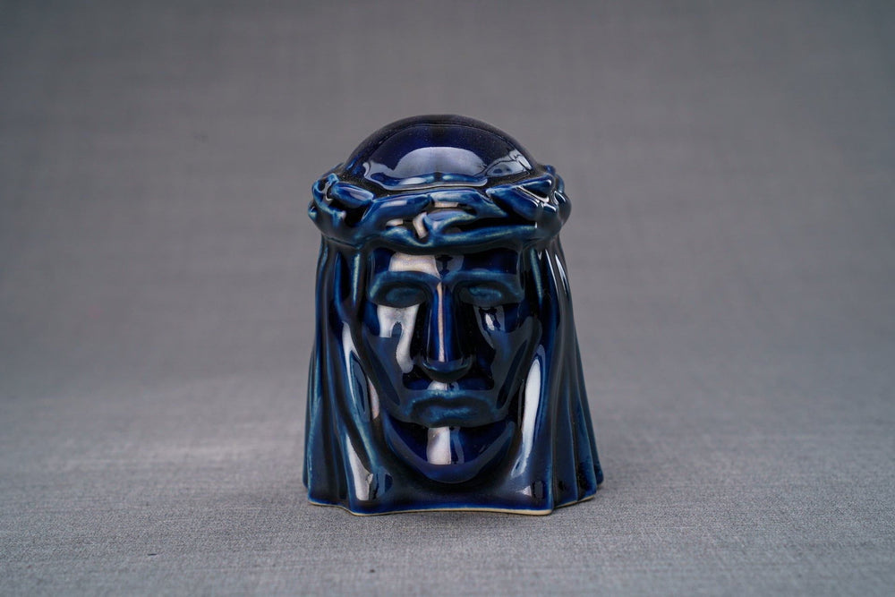 
                  
                    Pulvis Art Urns Keepsake Urn Handmade Mini Keepsake Urn "The Christ" - Cobalt Metallic | Ceramic
                  
                