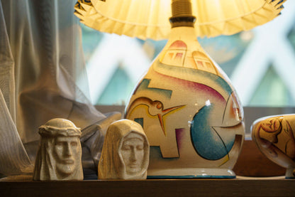 Handmade Mini Keepsake Urn "The Christ" - Craquelure | Ceramic Mini Urn - Pulvis Art Urns