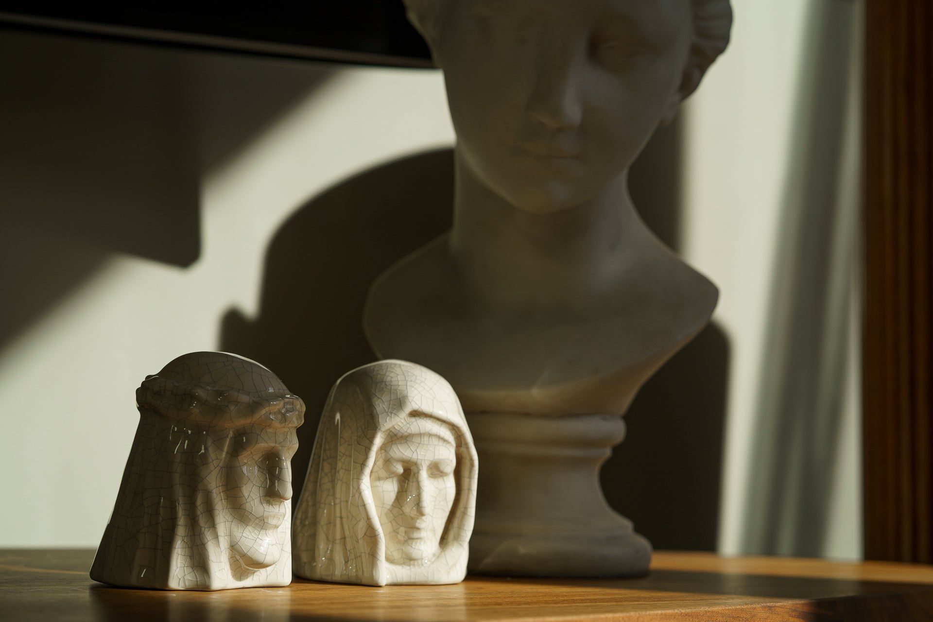 Handmade Mini Keepsake Urn "The Christ" - Craquelure | Ceramic Mini Urn - Pulvis Art Urns