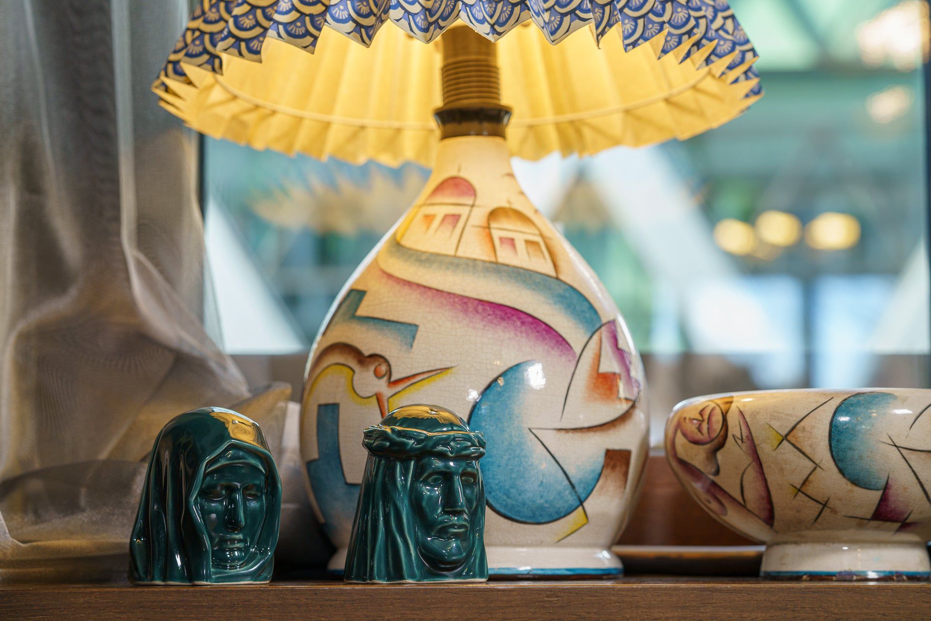 Handmade Mini Keepsake Urn "The Christ" - Oxide Green | Ceramic Mini Urn - Pulvis Art Urns