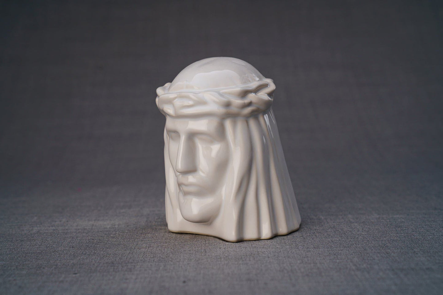 Pulvis Art Urns Keepsake Urn Handmade Mini Keepsake Urn "The Christ" - White | Ceramic