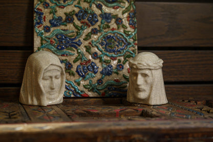 Handmade Mini Keepsake Urn "The Holy Mother" - Craquelure | Ceramic Mini Urn - Pulvis Art Urns