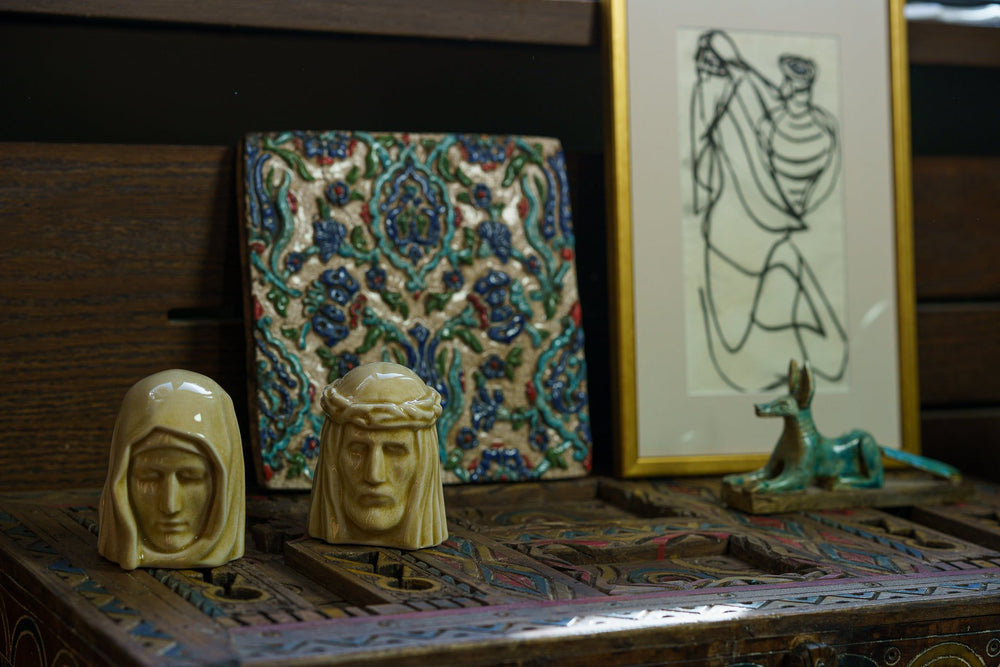 
                  
                    Pulvis Art Urns Keepsake Urn Handmade Mini Keepsake Urn "The Holy Mother" - Light Sand | Ceramic
                  
                