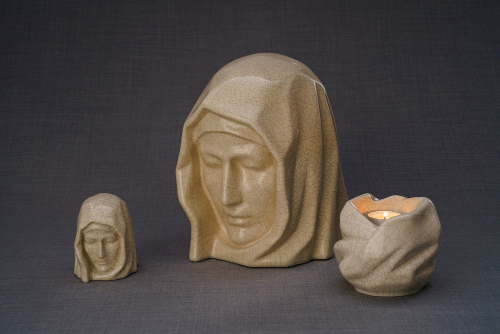 
                  
                    Pulvis Art Urns Keepsake Urn Handmade Mini Keepsake Urn "The Holy Mother" - Oily Green | Ceramic
                  
                