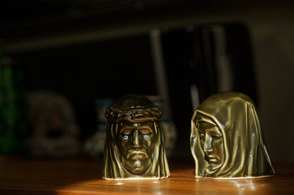 Handmade Mini Keepsake Urn "The Holy Mother" - Oily Green | Ceramic Mini Urn - Pulvis Art Urns