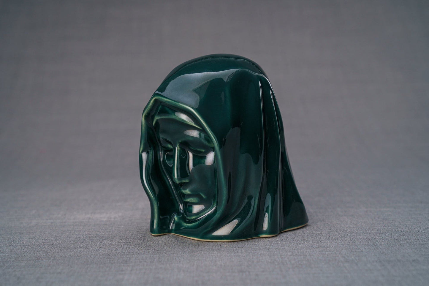 Pulvis Art Urns Keepsake Urn Handmade Mini Keepsake Urn "The Holy Mother" - Oxide Green | Ceramic