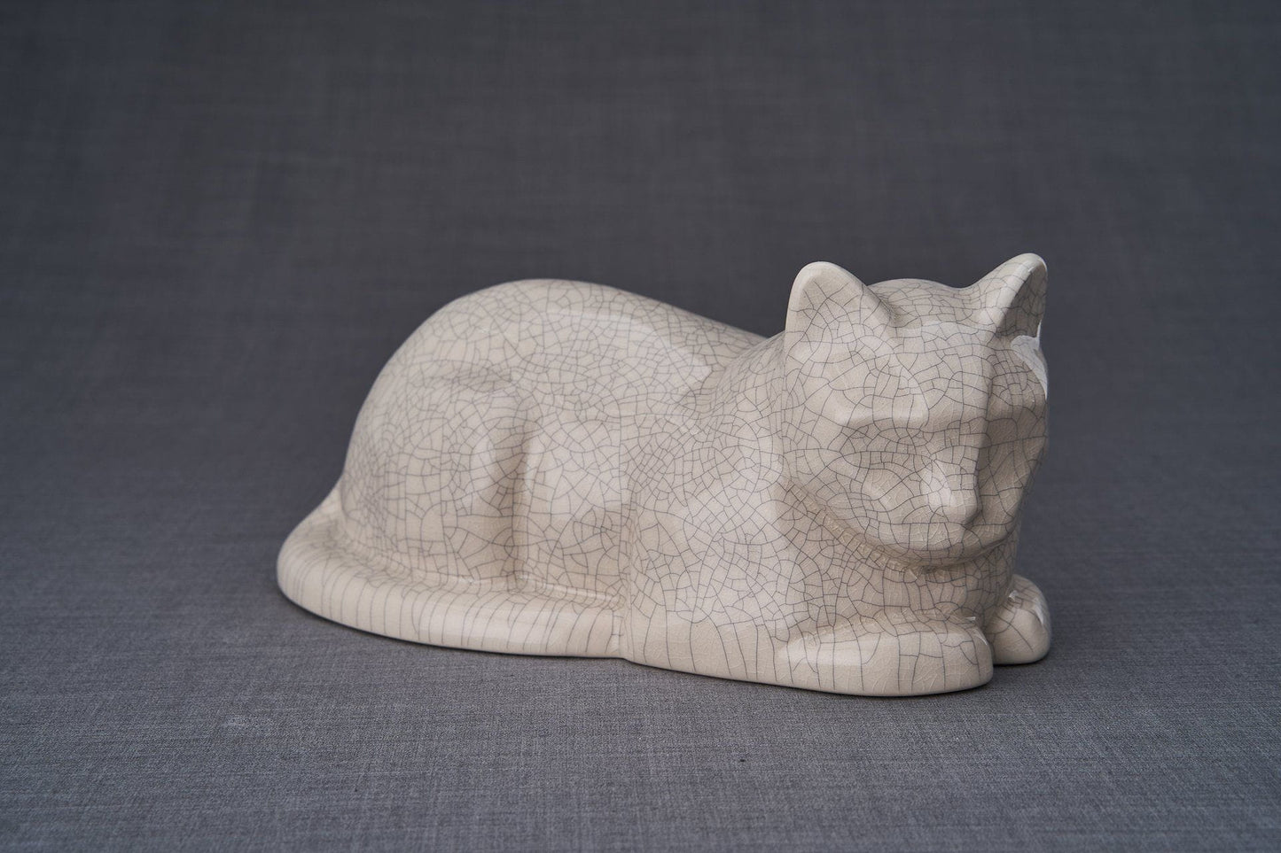 Cat Cremation Urn for Ashes - Craquelure | Ceramic | Handmade