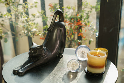 Cat Cremation Urn For Ashes "Grace" - Dark Matte | Ceramic Pet Urn - Pulvis Art Urns