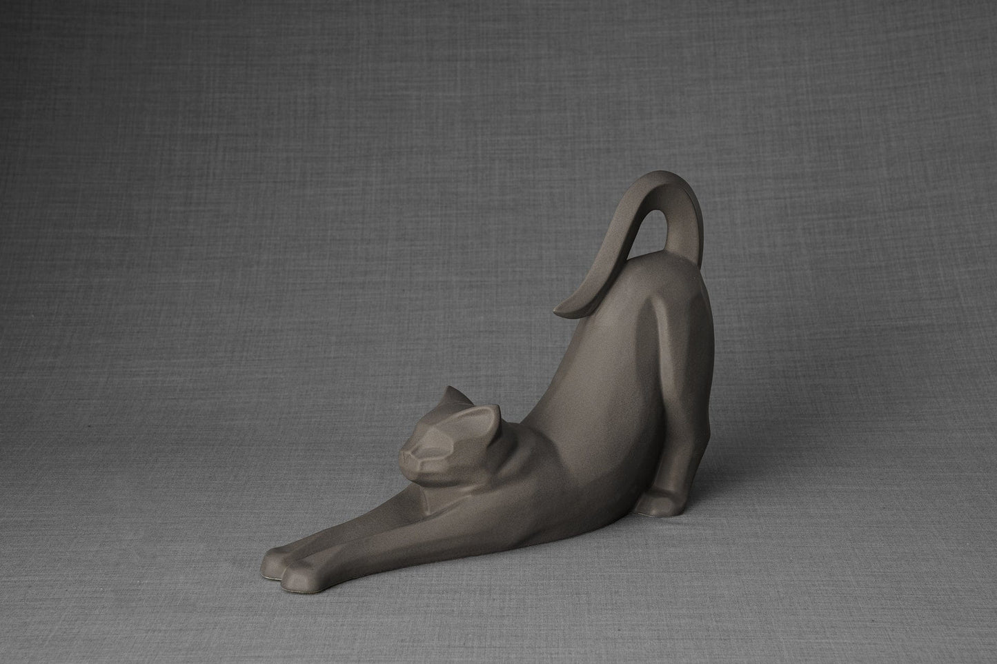 Pulvis Art Urns Pet Urn Cat Cremation Urn For Ashes "Grace" - Grey Matte | Ceramic