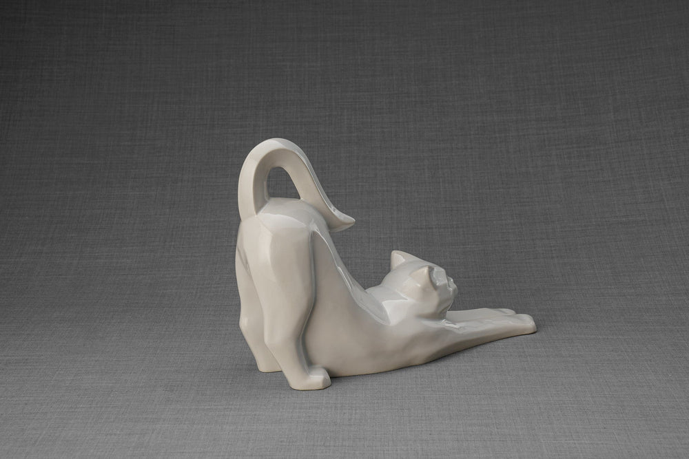 
                  
                    Pulvis Art Urns Pet Urn Cat Cremation Urn For Ashes "Grace" - White | Ceramic
                  
                