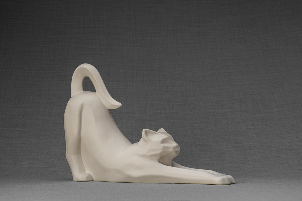 
                  
                    Pulvis Art Urns Pet Urn Cat Cremation Urn For Ashes "Grace" - White Matte | Ceramic
                  
                