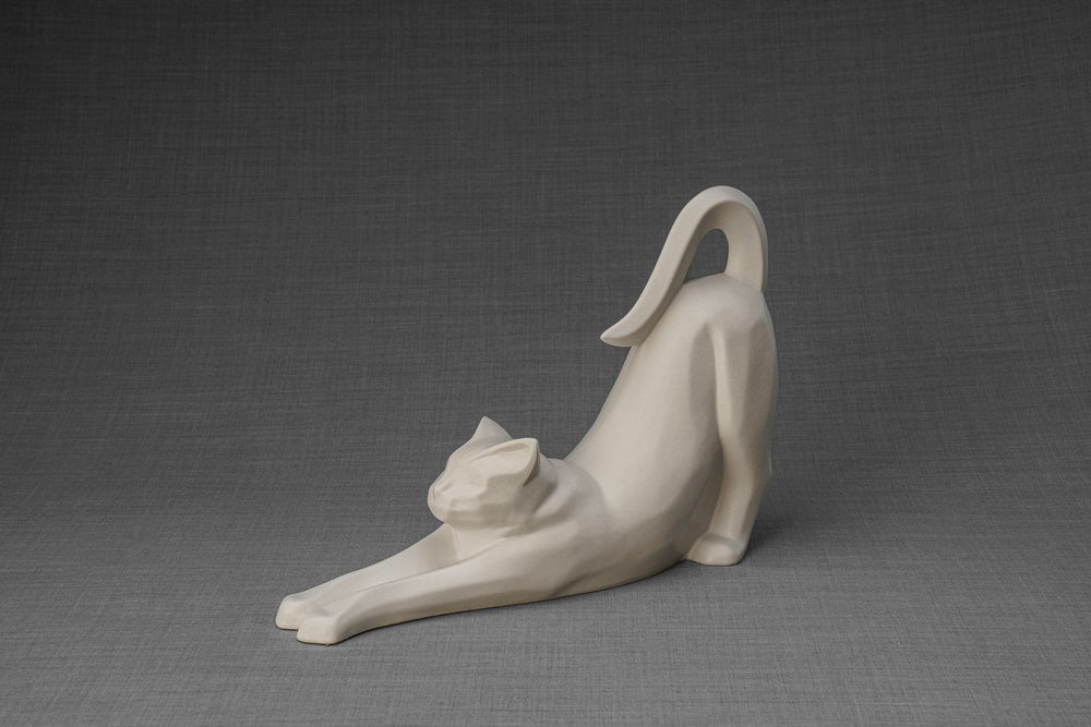 
                  
                    Pulvis Art Urns Pet Urn Cat Cremation Urn For Ashes "Grace" - White Matte | Ceramic
                  
                