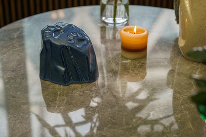 Paw Print Urn For Pet Ashes - Blue Melange | Ceramic Pet Urn - Pulvis Art Urns