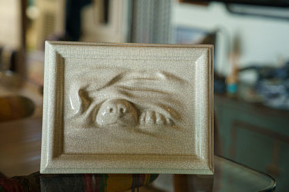Dog Cremation Urn for Ashes - Craquelure | Ceramic | Handmade Pet Urn - Pulvis Art Urns