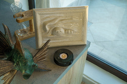 Dog Cremation Urn for Ashes - Craquelure | Ceramic | Handmade Pet Urn - Pulvis Art Urns