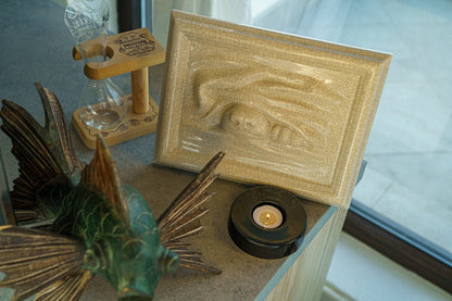 Dog Cremation Urn for Ashes - Craquelure | Ceramic | Handmade Pet Urn - Pulvis Art Urns