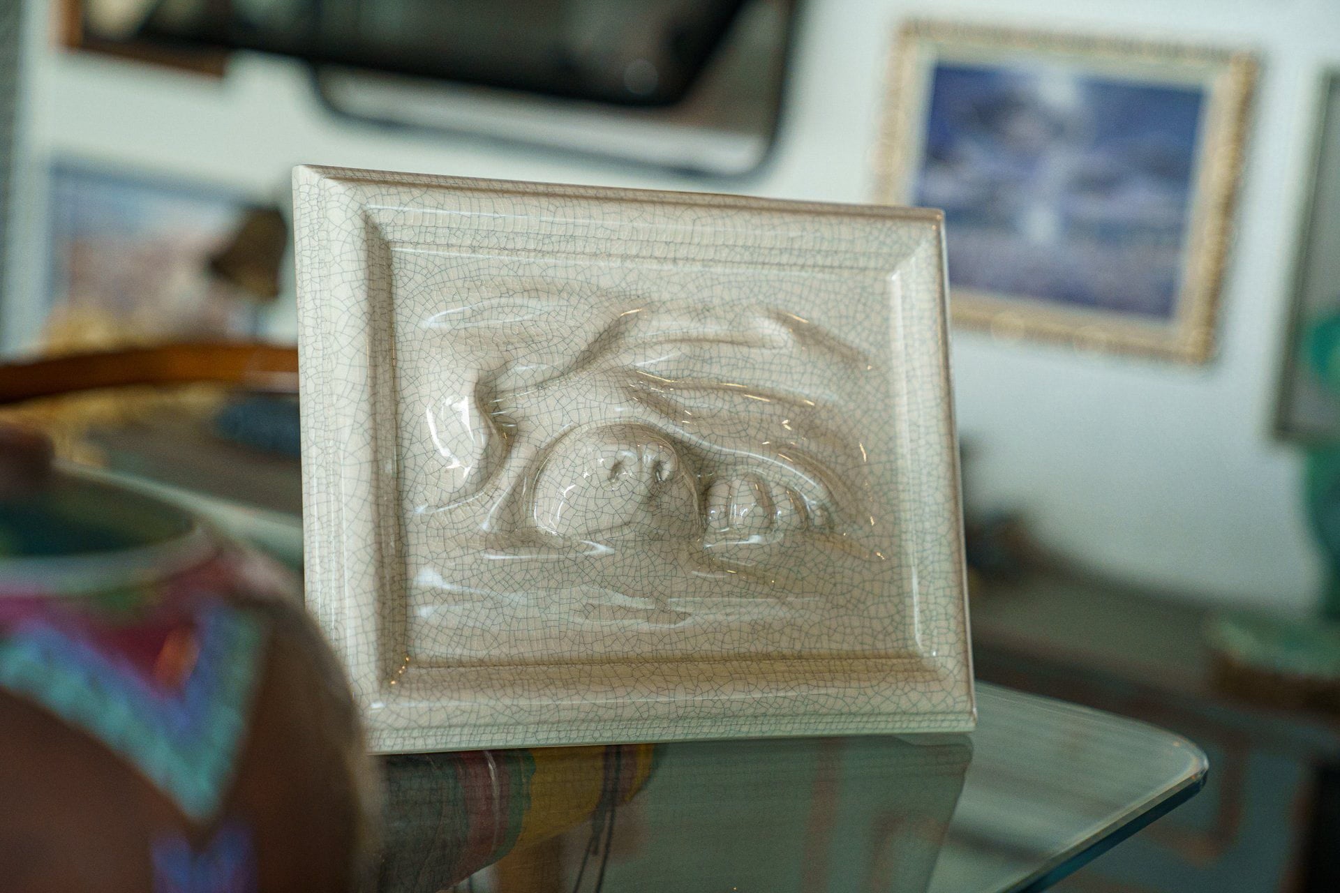 Dog Cremation Urn for Ashes - Craquelure | Ceramic | Handmade Pet Urn - Pulvis Art Urns