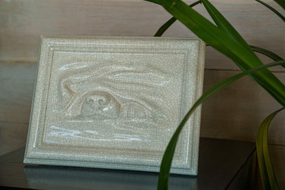 Dog Cremation Urn for Ashes - Craquelure | Ceramic | Handmade Pet Urn - Pulvis Art Urns