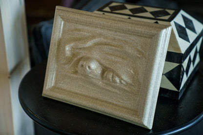 Dog Cremation Urn for Ashes - Craquelure | Ceramic | Handmade Pet Urn - Pulvis Art Urns