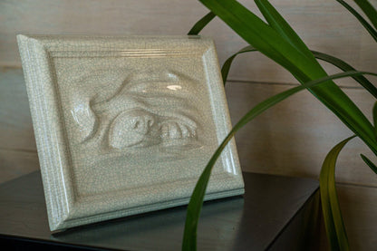 Dog Cremation Urn for Ashes - Craquelure | Ceramic | Handmade Pet Urn - Pulvis Art Urns