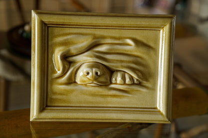 Dog Cremation Urn for Ashes - Dark Sand | Ceramic | Handmade Pet Urn - Pulvis Art Urns