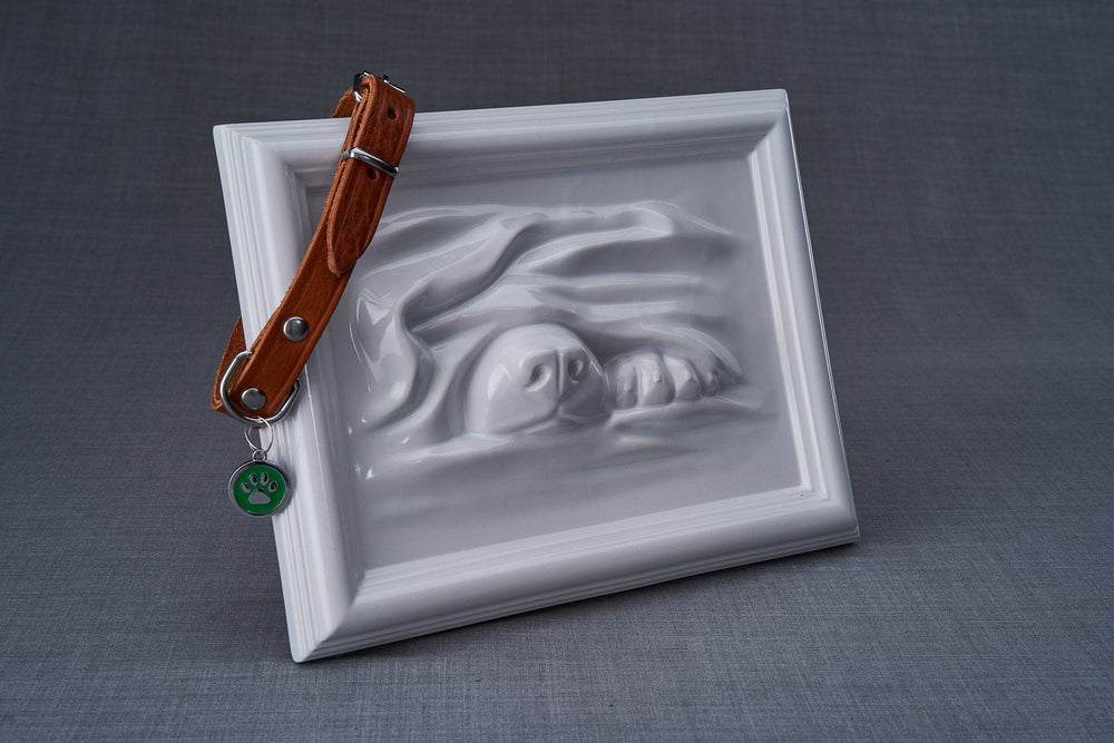 Dog Cremation Urn for Ashes - White | Ceramic | Handmade