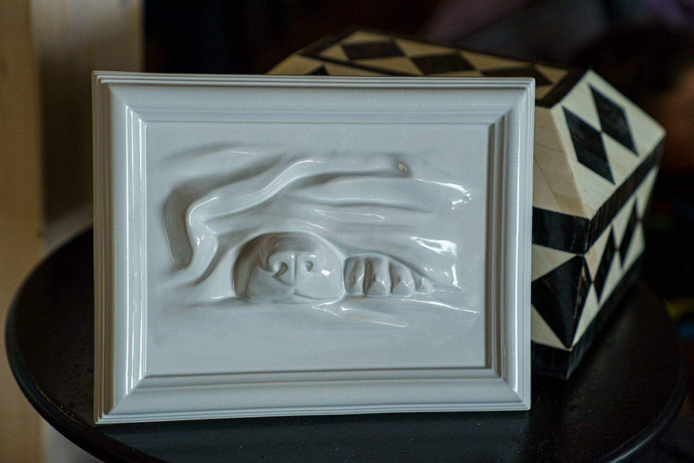 
                  
                    Dog Cremation Urn for Ashes - White | Ceramic | Handmade
                  
                