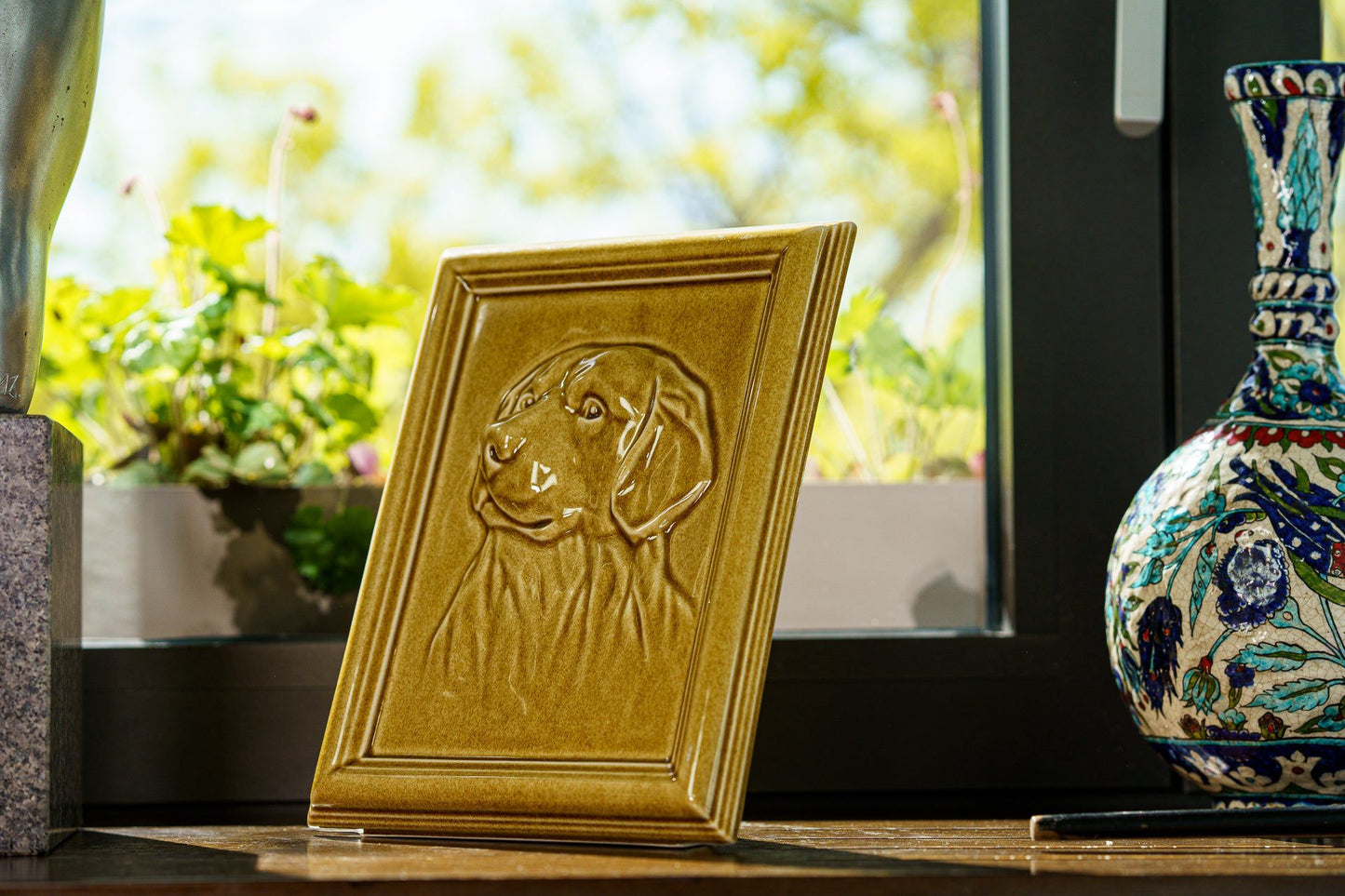 
                  
                    Pulvis Art Urns Pet Urn Labrador Pet Urn for Ashes - Amber Yellow | Ceramic | Handmade
                  
                