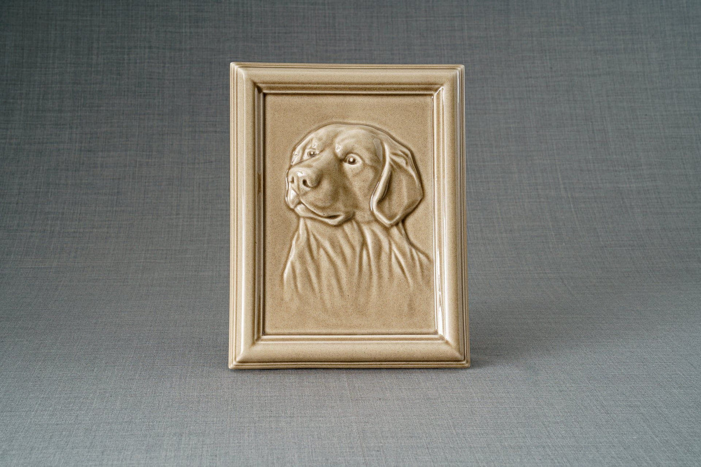 Pulvis Art Urns Pet Urn Labrador Pet Urn for Ashes - Beige Gray | Ceramic | Handmade