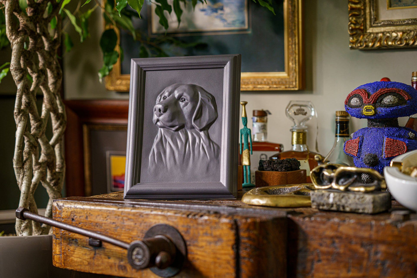 
                  
                    Pulvis Art Urns Pet Urn Labrador Pet Urn for Ashes - Grey Matte | Ceramic | Handmade
                  
                