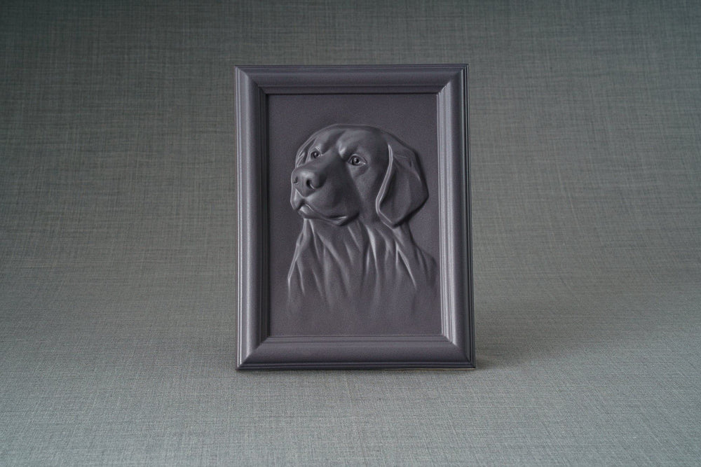 Pulvis Art Urns Pet Urn Labrador Pet Urn for Ashes - Grey Matte | Ceramic | Handmade