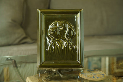 Labrador Pet Urn for Ashes - Oily Green | Ceramic | Handmade Pet Urn - Pulvis Art Urns