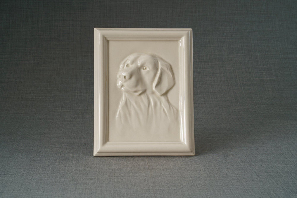 Pulvis Art Urns Pet Urn Labrador Pet Urn for Ashes - Transparent | Ceramic | Handmade