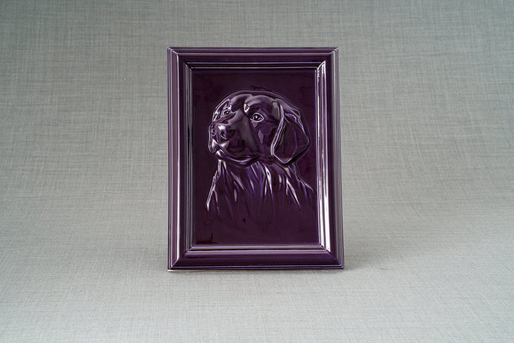 Pulvis Art Urns Pet Urn Labrador Pet Urn for Ashes - Violet | Ceramic | Handmade